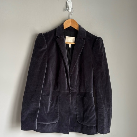 Rebecca Taylor Stretch Velvet Blazer 2 - Picture 3 of 13